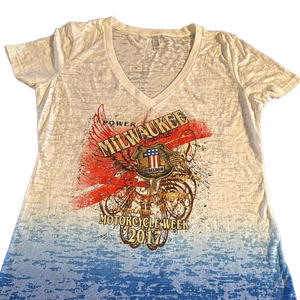 Milwaukee motorcycle week ombre neck, T-shirt